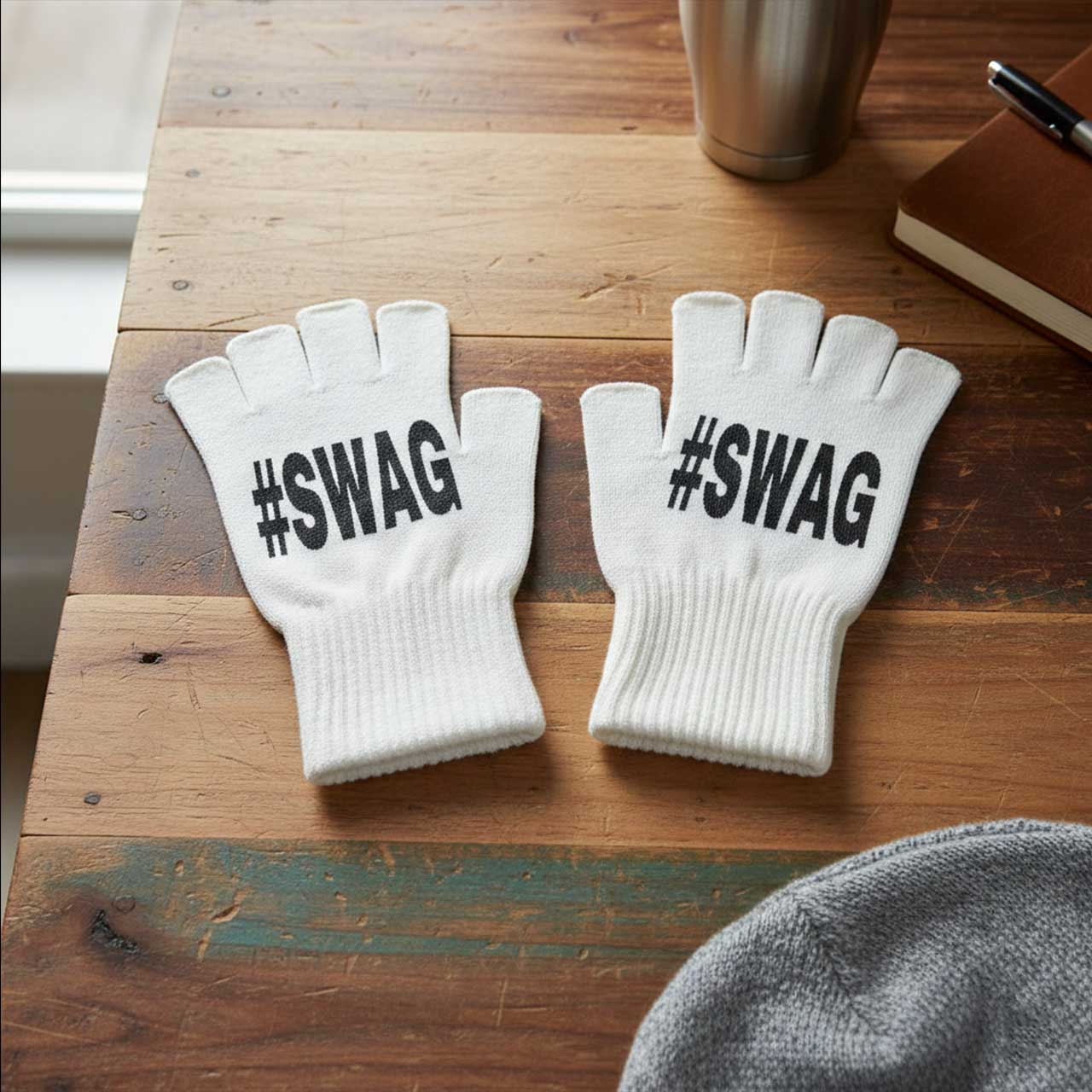 Fingerless Glove Knit - Rękawiczki bez palców unisex, dziergane, ocieplane,