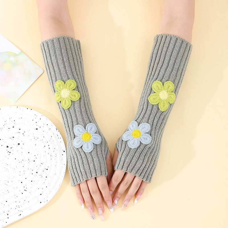 Akcesoria Y2k: Różowe, kwiatow – Fingerless Glove Knit recenzja i cena