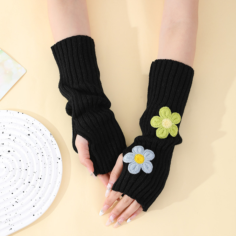 Akcesoria Y2k: Różowe, kwiatow – Fingerless Glove Knit recenzja i cena