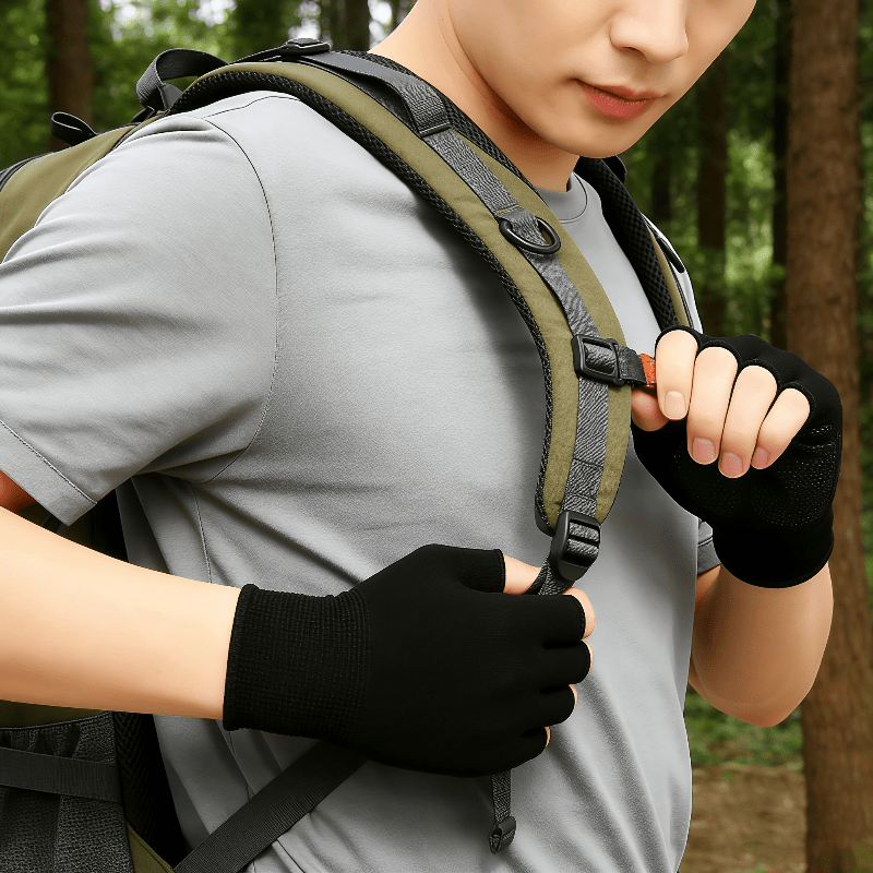 Czarne dzianinowe rękawiczki b – Fingerless Glove Knit recenzja i cena