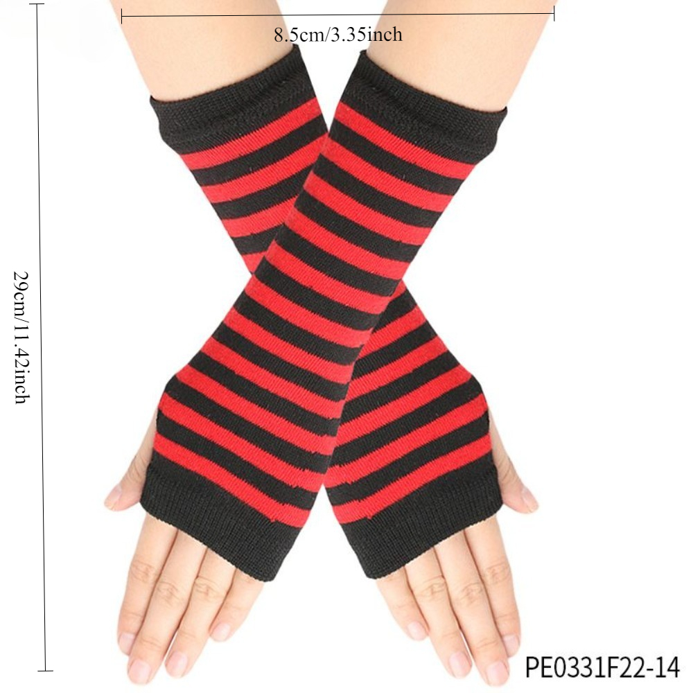 PESENAR Czerwono-czarne rękawi – Fingerless Glove Knit recenzja i cena