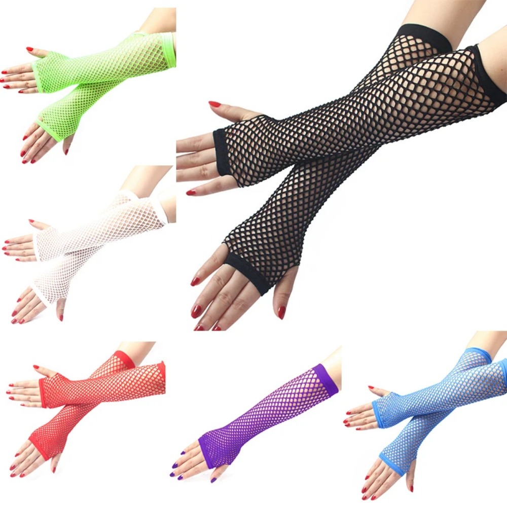 Neonowe siateczkowe długie ręk – Fingerless Glove Knit recenzja i cena