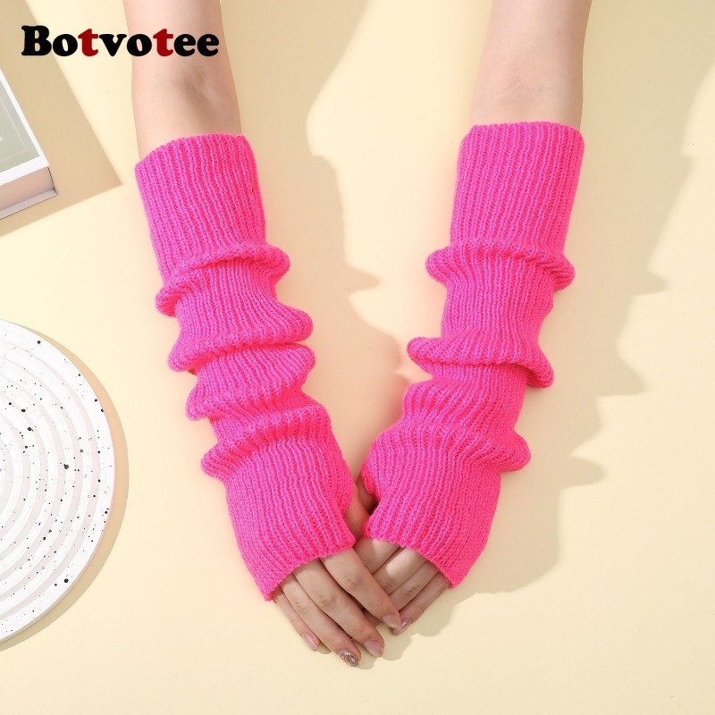 Botvotee Y2k Akcesoria Dzianin – Fingerless Glove Knit recenzja i cena