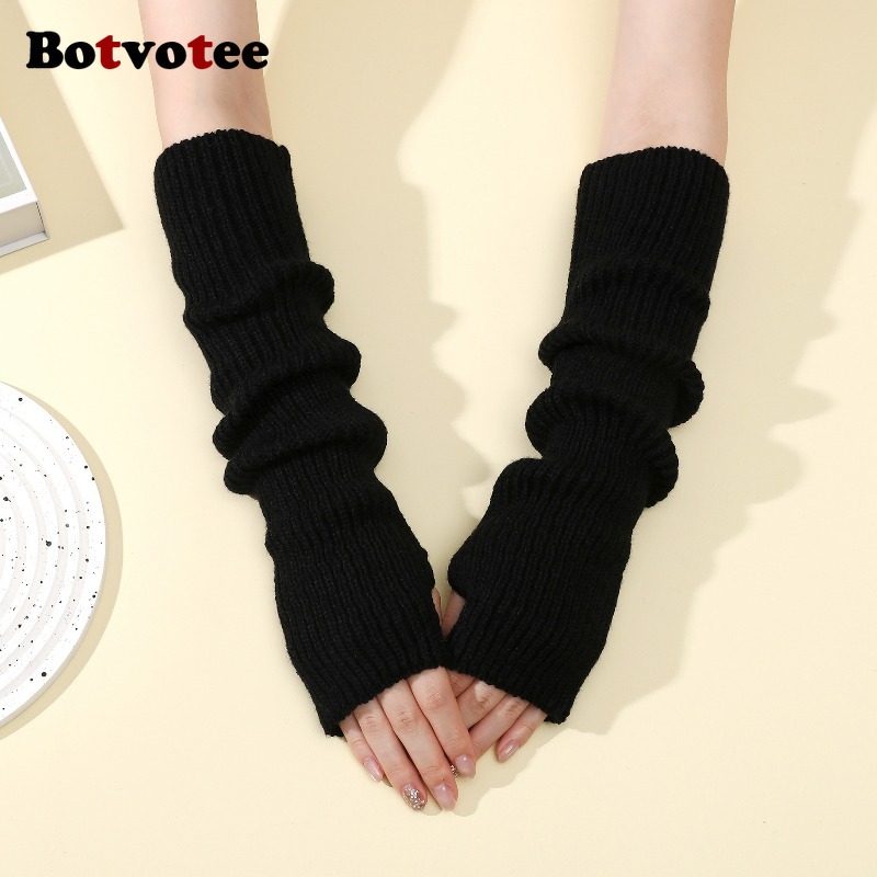 Botvotee Y2k Akcesoria Dzianin – Fingerless Glove Knit recenzja i cena