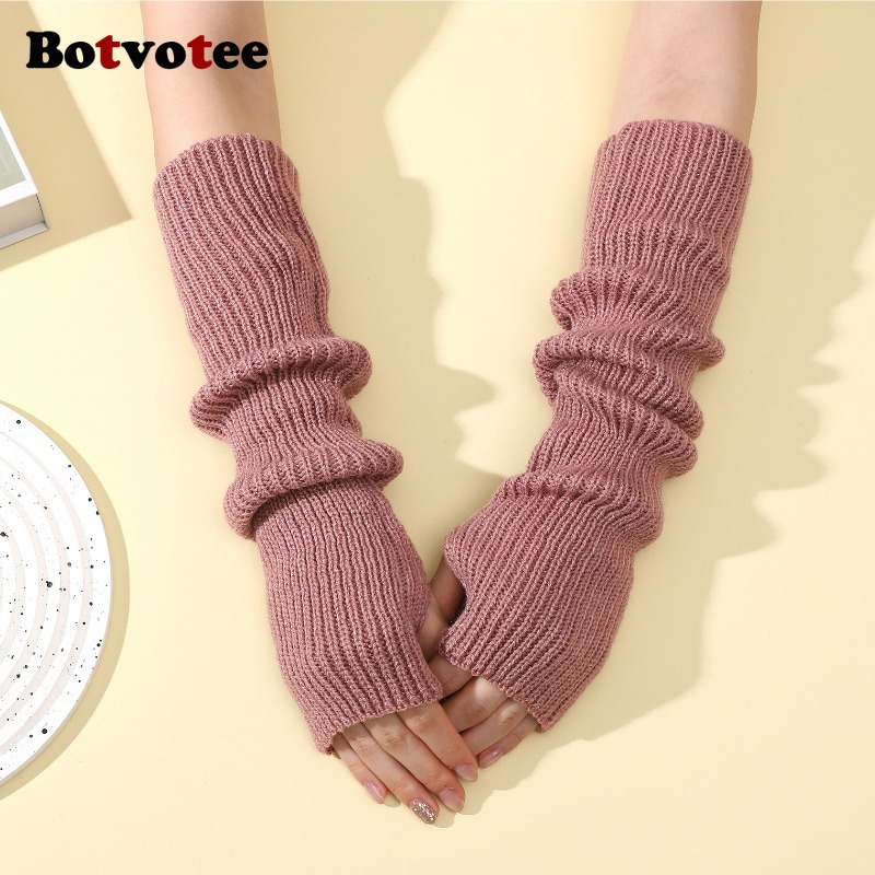 Botvotee Y2k Akcesoria Dzianin – Fingerless Glove Knit recenzja i cena